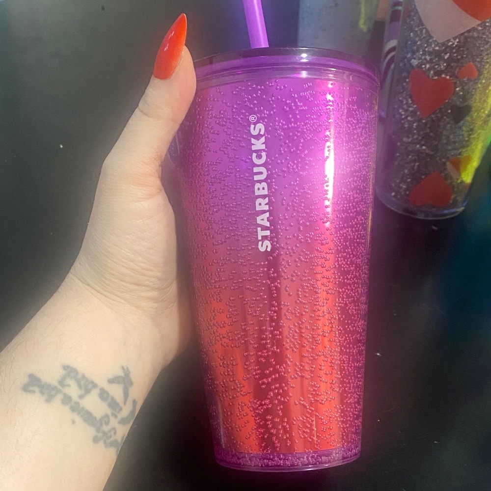 Starbucks Vibrant Pink and Purple Tumbler